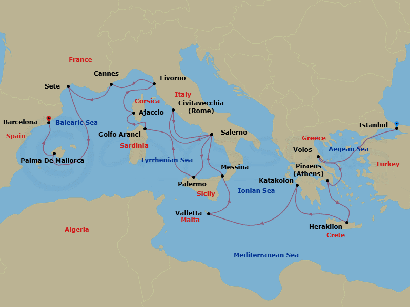 Cruise Itinerary Map