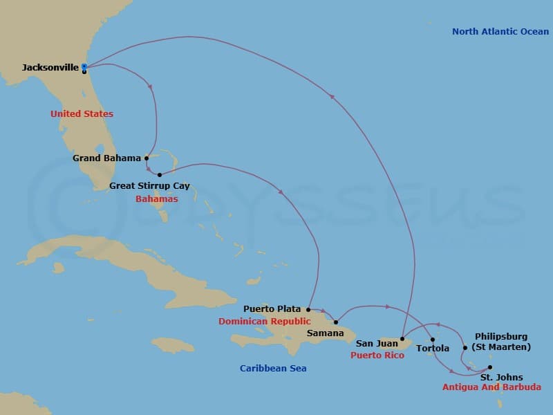 Cruise Itinerary Map