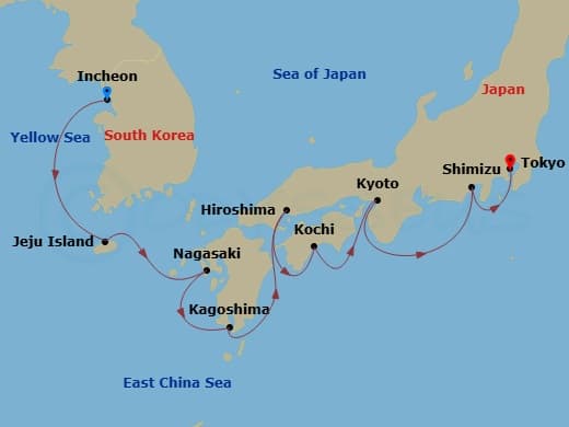 Cruise Itinerary Map