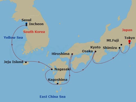 Cruise Itinerary Map