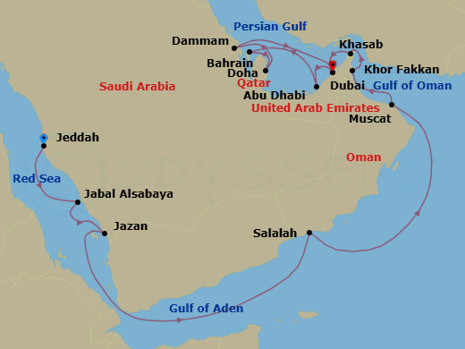 Cruise Itinerary Map