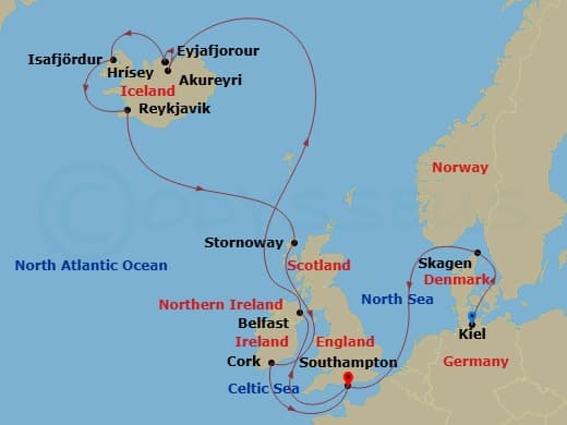 Cruise Itinerary Map