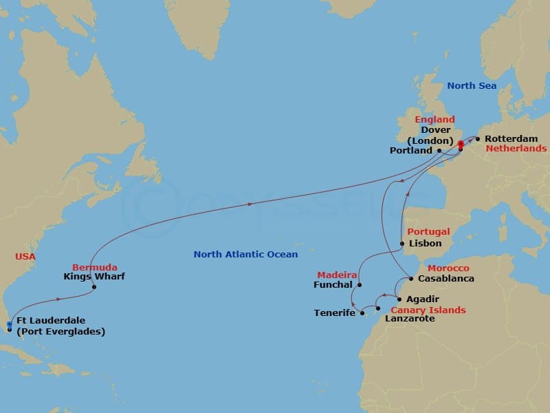 Cruise Itinerary Map