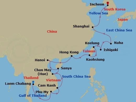 Cruise Itinerary Map