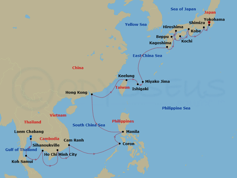 Cruise Itinerary Map
