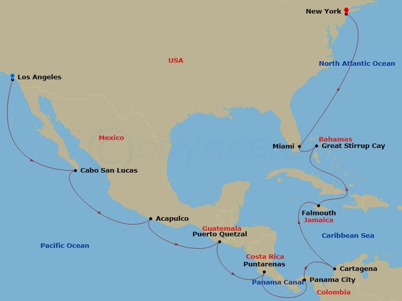 Cruise Itinerary Map