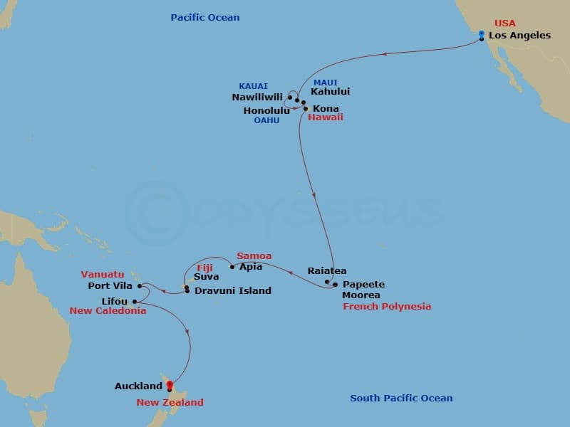 Cruise Itinerary Map