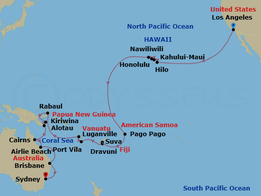 Cruise Itinerary Map