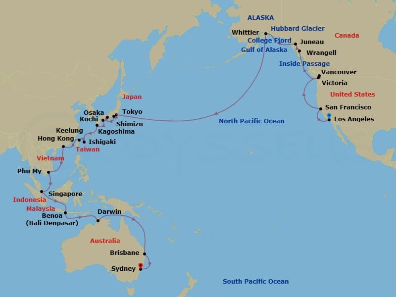 Cruise Itinerary Map