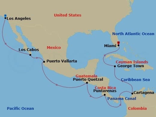 Cruise Itinerary Map