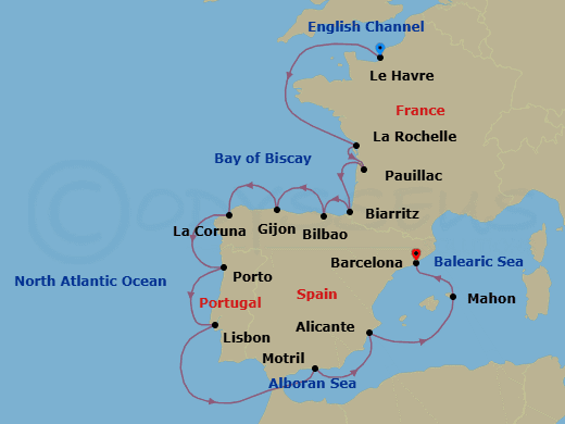 Cruise Itinerary Map
