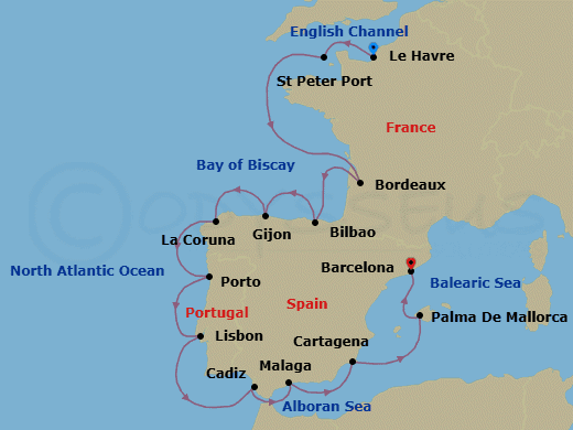Cruise Itinerary Map