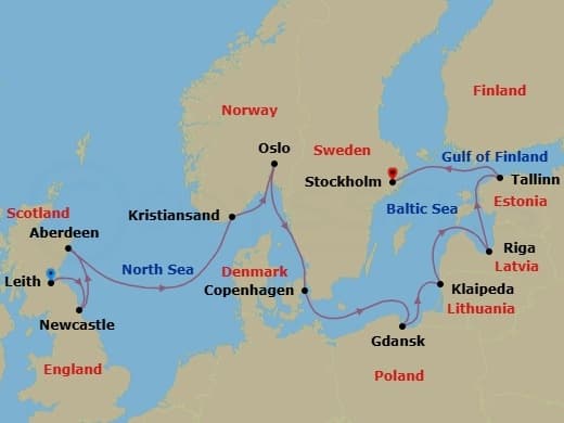 Cruise Itinerary Map