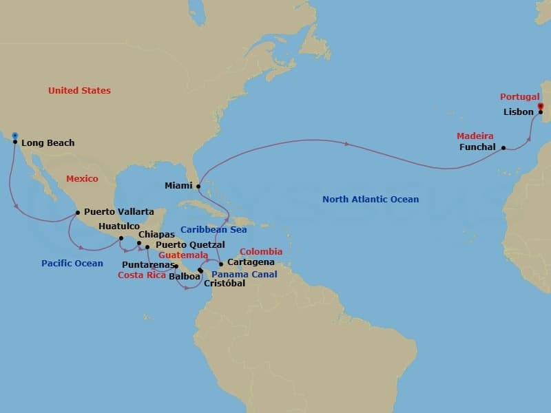 Cruise Itinerary Map