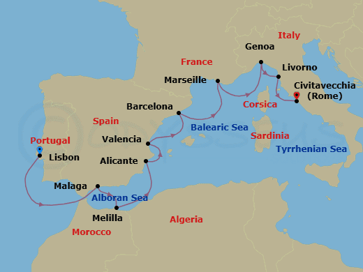 Cruise Itinerary Map