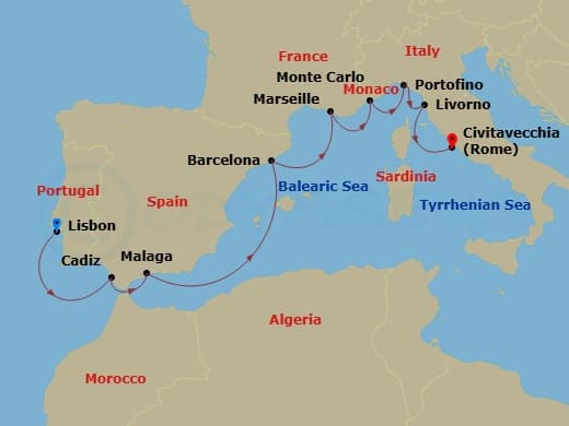 Cruise Itinerary Map