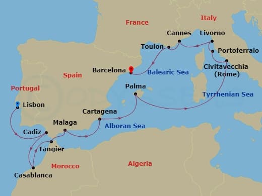 Cruise Itinerary Map