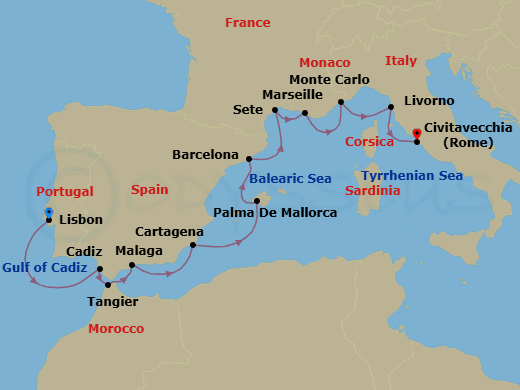 Cruise Itinerary Map