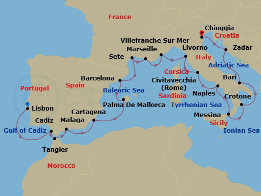 Cruise Itinerary Map