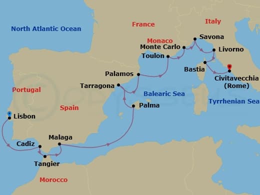 Cruise Itinerary Map