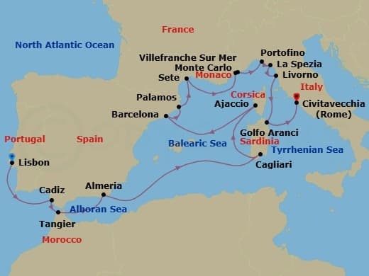 Cruise Itinerary Map