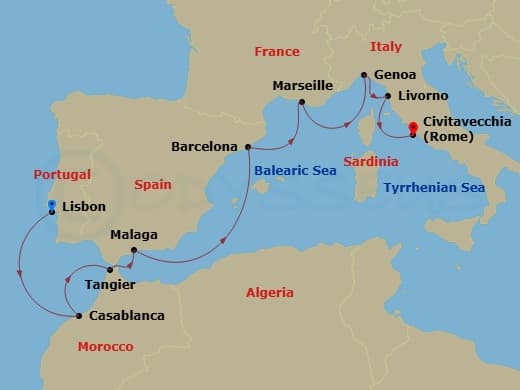 Cruise Itinerary Map