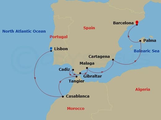 Cruise Itinerary Map