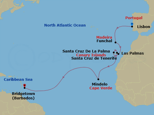 Cruise Itinerary Map