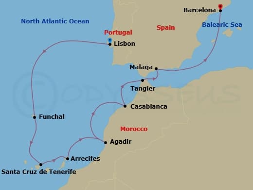 Cruise Itinerary Map
