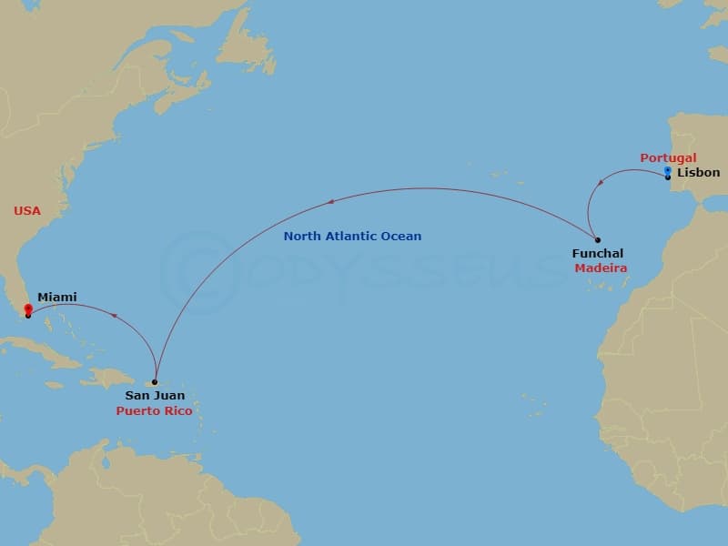 Cruise Itinerary Map