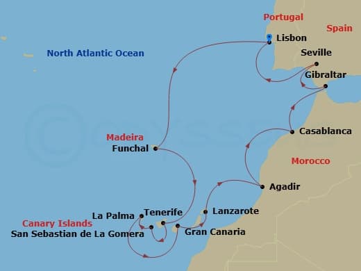 Cruise Itinerary Map