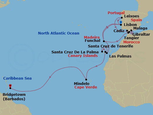 Cruise Itinerary Map