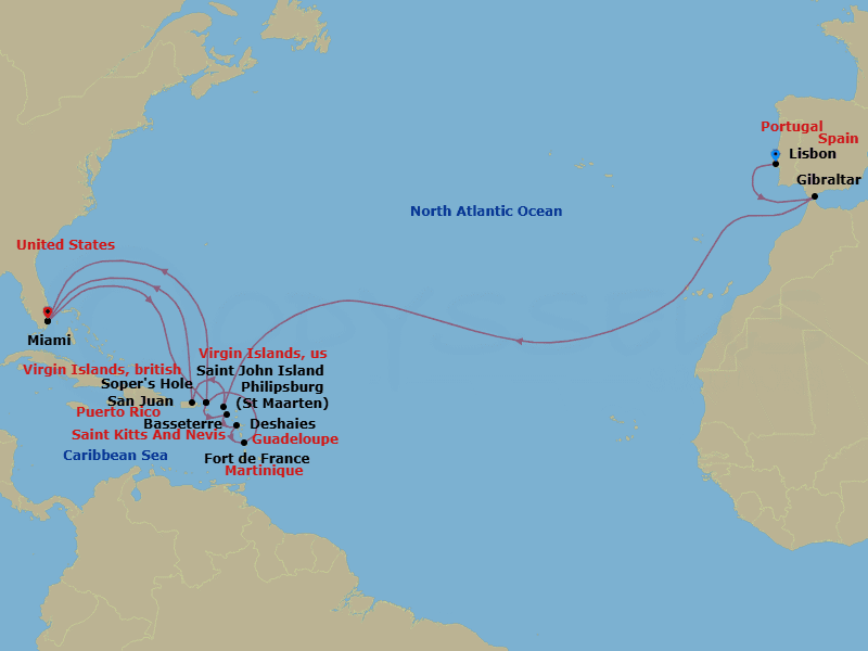 Cruise Itinerary Map