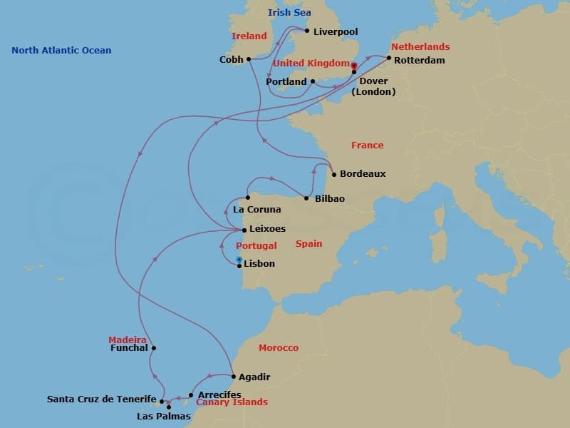 Cruise Itinerary Map