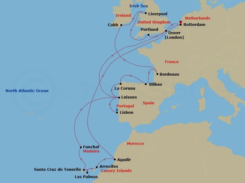 Cruise Itinerary Map