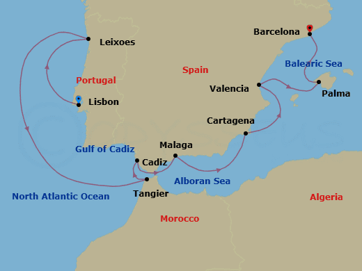 Cruise Itinerary Map