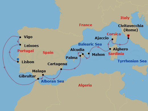 Cruise Itinerary Map