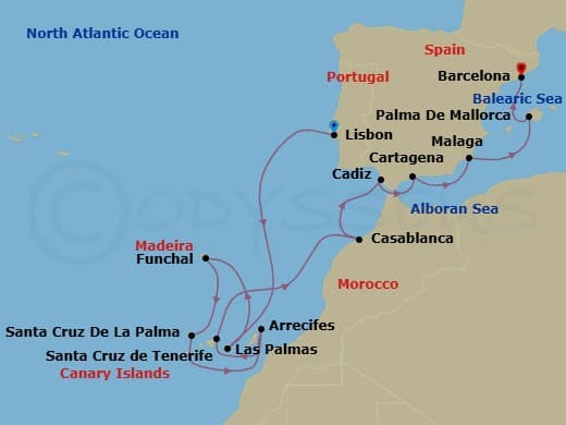 Cruise Itinerary Map