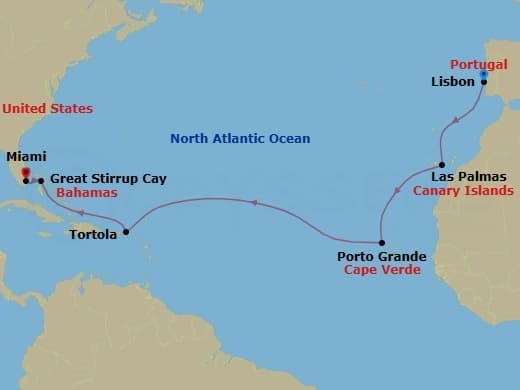 Cruise Itinerary Map