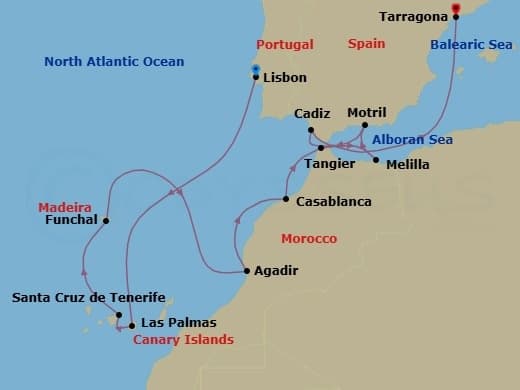 Cruise Itinerary Map