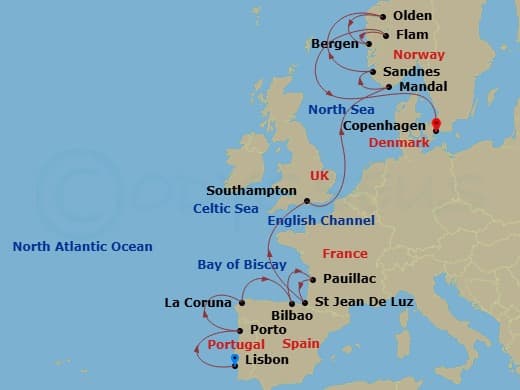 Cruise Itinerary Map