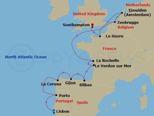 Cruise Itinerary Map