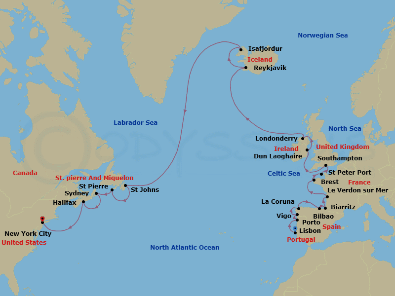 Cruise Itinerary Map