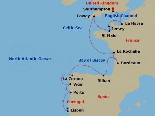 Cruise Itinerary Map
