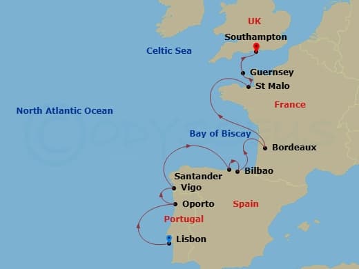 Cruise Itinerary Map