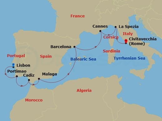 Cruise Itinerary Map
