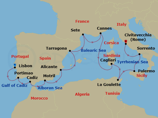 Cruise Itinerary Map