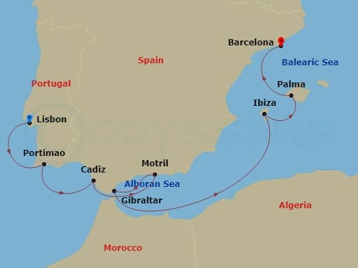 Cruise Itinerary Map