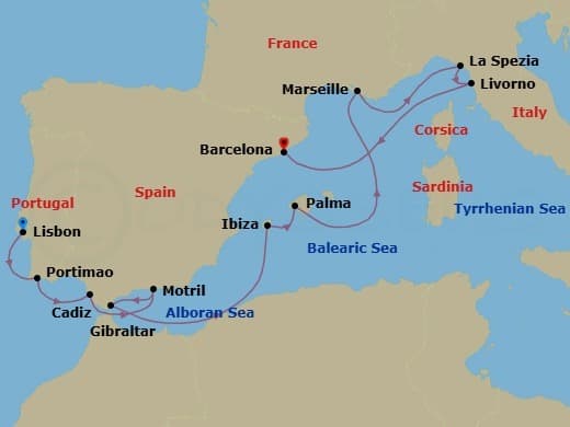 Cruise Itinerary Map