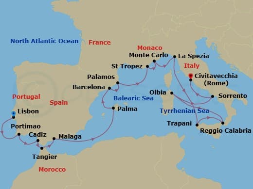 Cruise Itinerary Map